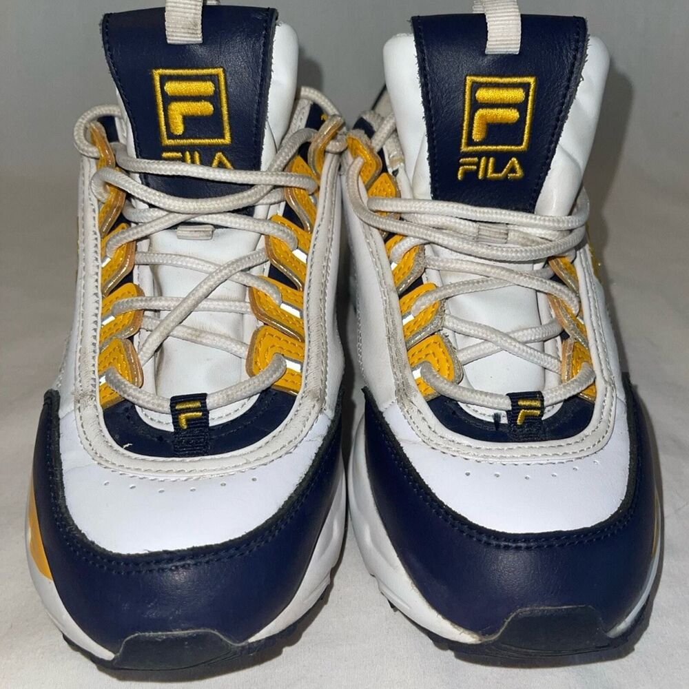 Fila‎ Disruptor 2 Women's Sneakers Size 8 White and Yellow Trainers